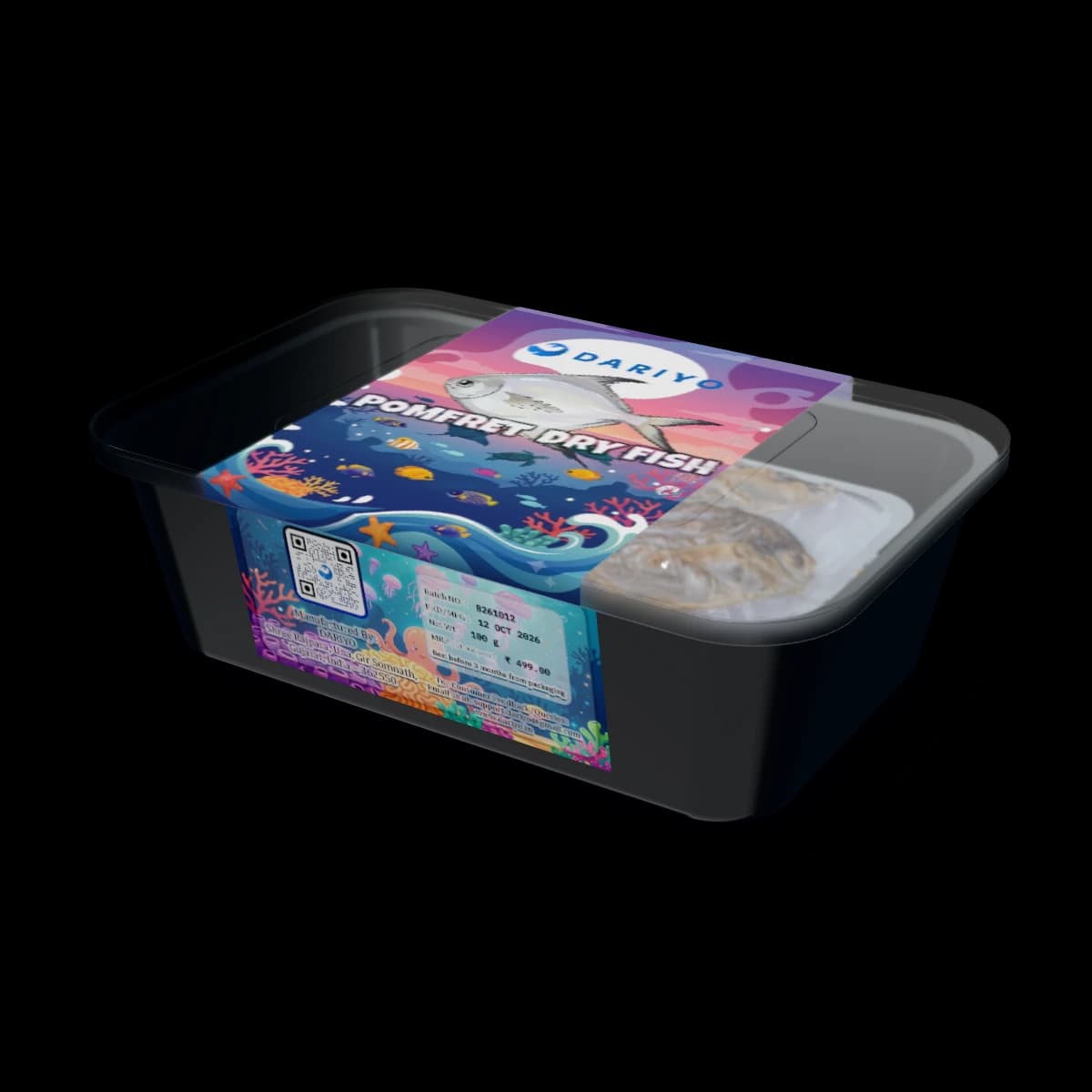 3D model of the Pomfret Dry Fish tub